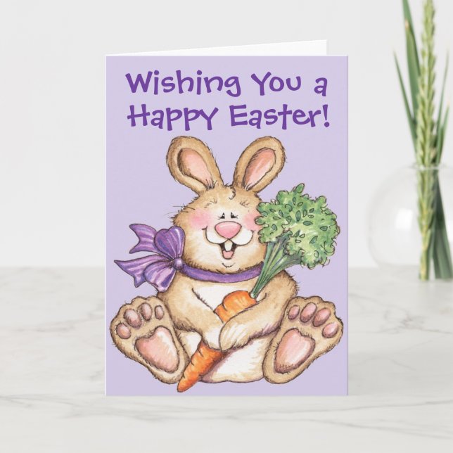 Glad påsk Bunny - gratulationskort Helgkort (Framsida)