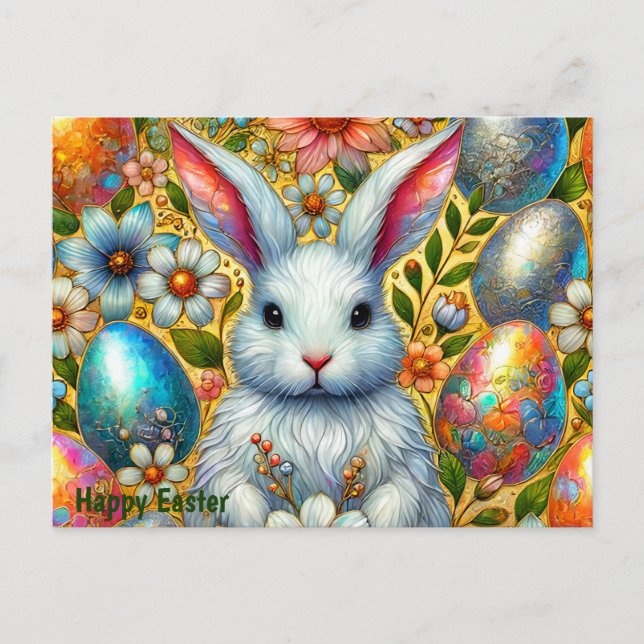 GLAD PÅSK BUNNY HÄLSNING ~ HELG VYKORT (Framsida)