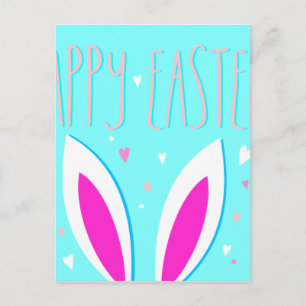 glad påsk bunny helg vykort