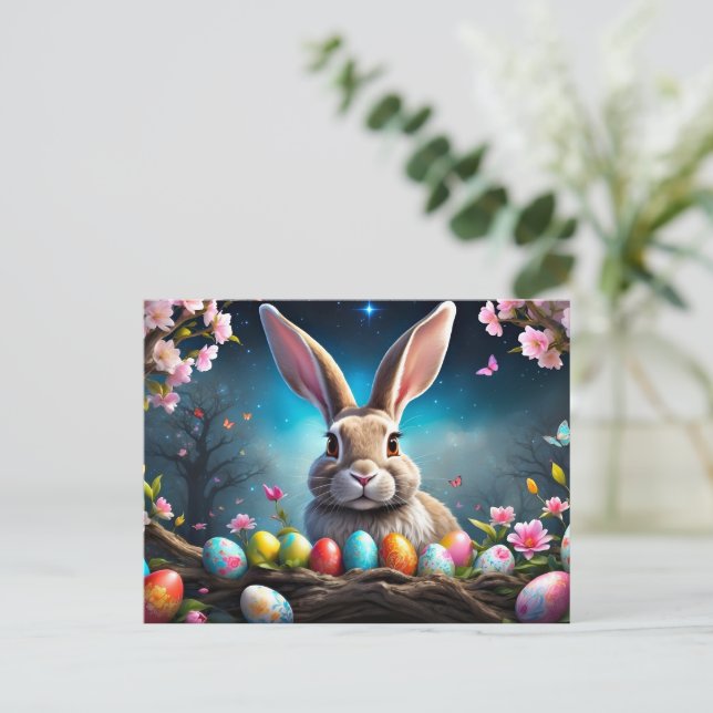 Glad påsk Bunny Helg Vykort (Stående Fram)