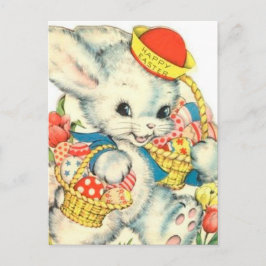 Glad påsk Bunny Helgdag vintage Nostalgic Helg Vykort