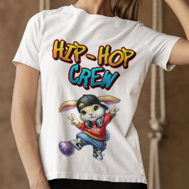 Glad påsk Bunny Hip-Skutt Crew T Shirt