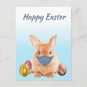 Glad påsk bunny i Ansikte Mask Vykort
