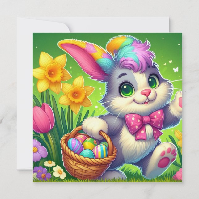 Glad påsk Bunny Julkort (Framsida)