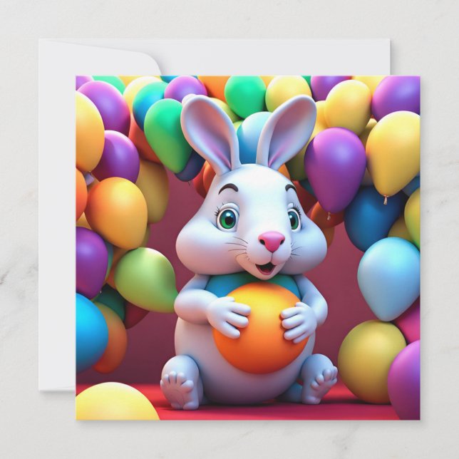 Glad påsk Bunny Julkort (Framsida)