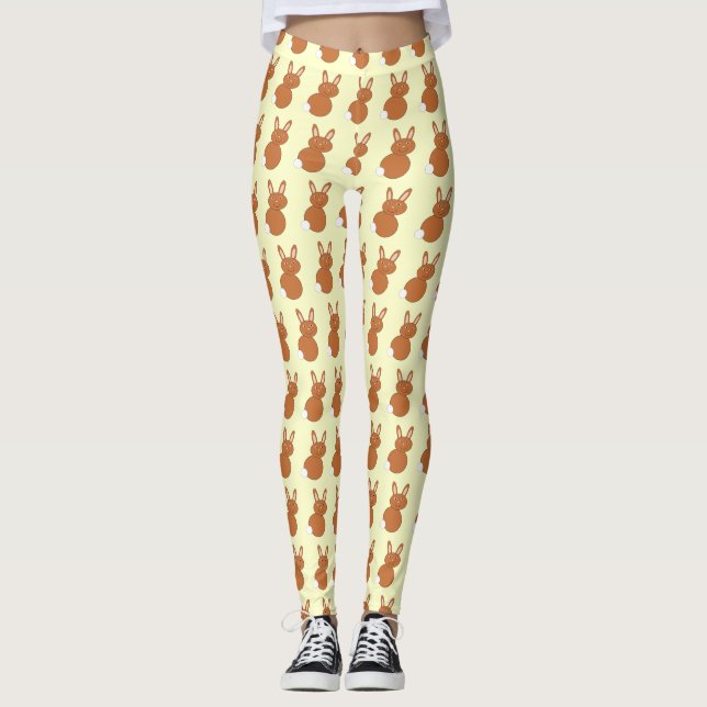 Glad påsk Bunny Leggings (Framsida)