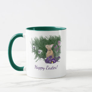 Glad påsk Bunny Lila Violes Mugg