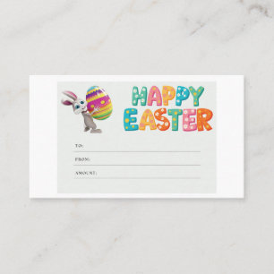 glad påsk bunny med påsk-kort visitkort