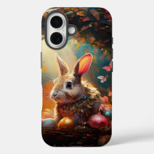 Glad påsk Bunny med Påskägg