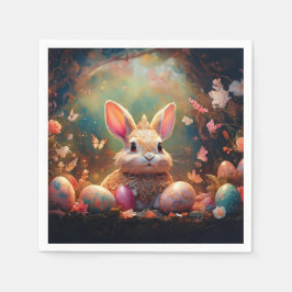 Glad påsk Bunny med Påskägg Pappersservett