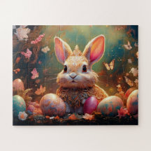 Glad påsk Bunny med Påskägg