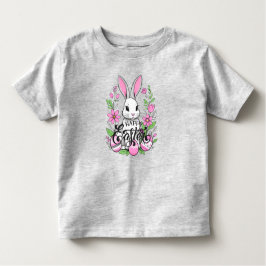 Glad påsk Bunny (mörk Rosa) T Shirt