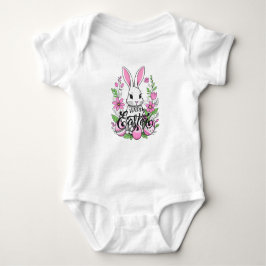 Glad påsk Bunny (mörk Rosa) T Shirt