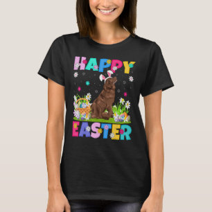 Glad påsk Bunny Newfoundland Hund Påsk Söndag T Shirt