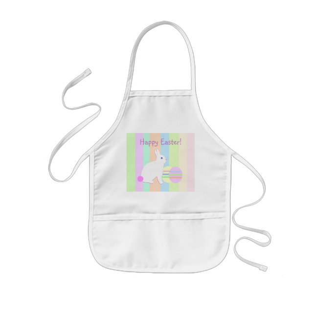 Glad påsk Bunny och Eggs Barnförkläde (Framsidan)