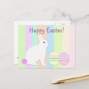 Glad påsk Bunny och Eggs på Rand Helg Vykort