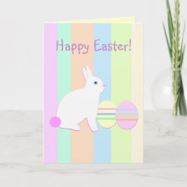 Glad påsk Bunny och Eggs på Rand Helgkort