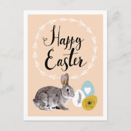 Glad påsk. Bunny och Påskägg Postkort Helg Vykort
