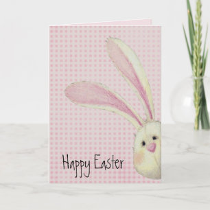 Glad påsk Bunny On Gingham Kort