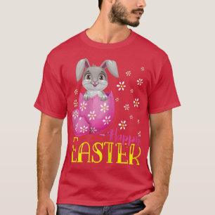 Glad påsk Bunny Påskägg Flower Girls Boys Ki T Shirt