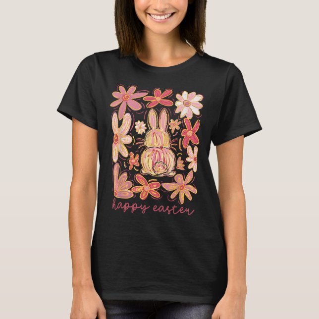 Glad påsk Bunny Påskägg Hunt Squad Påsk Wo T Shirt (Framsida)