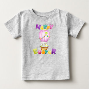 Glad påsk Bunny Pastel Watercolor Balloon T Shirt