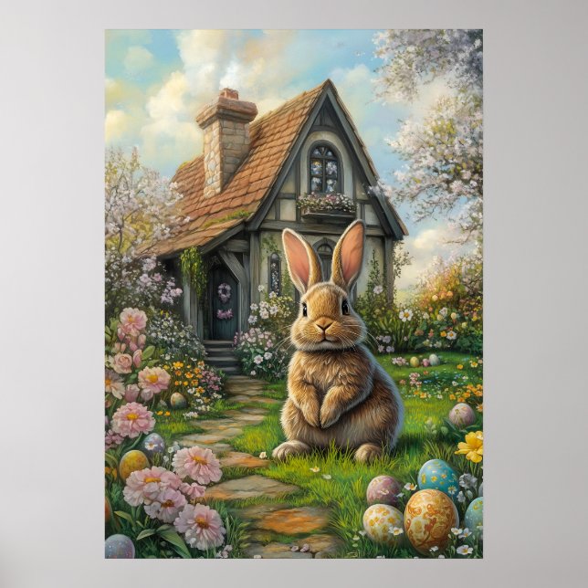 Glad påsk Bunny Poster (Framsidan)