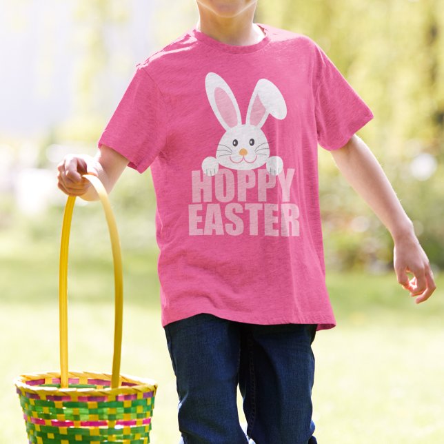 Glad påsk Bunny Pun Cute Rosa Girls T Shirt (Skapare uppladdad)