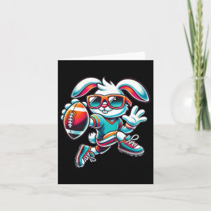 Glad påsk Bunny Quarterback Receiver Football B Kort