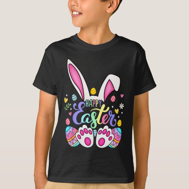Glad påsk Bunny Rabbit Ansikte Funny Påsk Day Wo T Shirt (Framsida)
