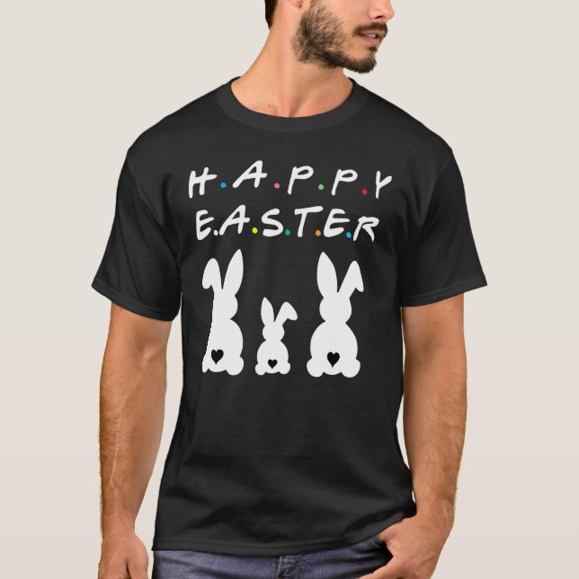 Glad påsk Bunny Rabbit Heart Svan Funny Cute Lo T Shirt (Framsida)