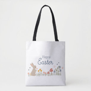 Glad påsk Bunny Rabbit Helgdag Cute Tygkasse