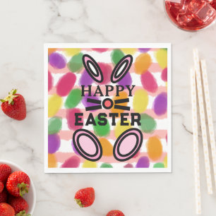 Glad påsk Bunny Rabbit Jelly Eggs Pappersservett