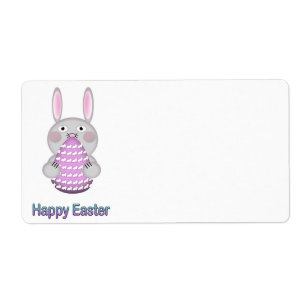 Glad påsk Bunny Rabbit med Påskägg Fraktsedel