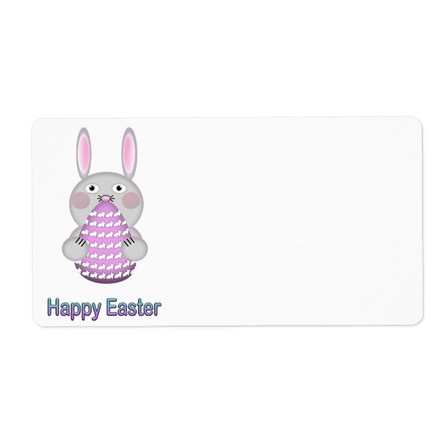 Glad påsk Bunny Rabbit med Påskägg Fraktsedel (Framsidan)