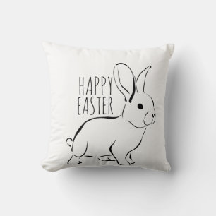 Glad påsk Bunny Rabbit Minimalist Pillow Kudde