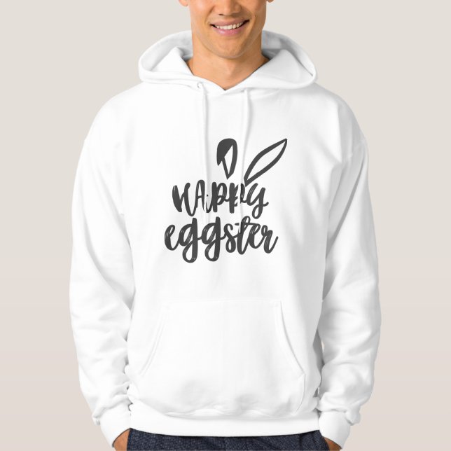 Glad påsk Bunny Rabbit Öron Funny Påsk Day Wo Hoodie (Framsida)