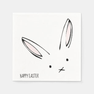 Glad påsk Bunny Rabbit Party Napkins Pappersservett