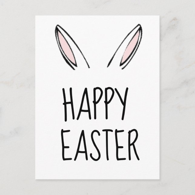 Glad påsk Bunny Rabbit Postcard Vykort (Framsida)