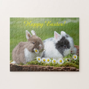 Glad påsk Bunny Rabbit Pussel
