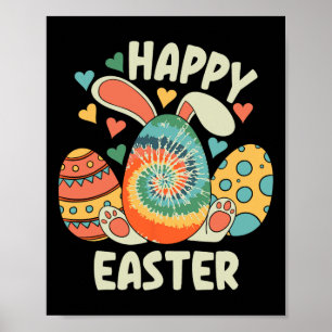 Glad påsk Bunny Rabbit Roligt Påskägg för kvinnor Poster