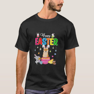 Glad påsk Bunny Shiba Inu Chocolate Egg T Shirt