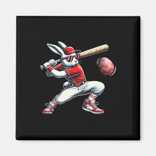 Glad påsk Bunny som spelar Sell Påsk Sport Kids Magnet