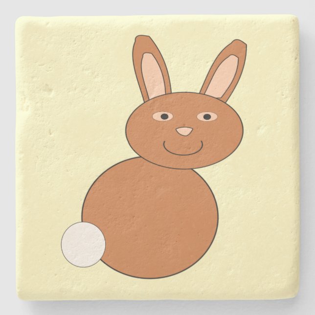 Glad påsk Bunny Stenunderlägg (Framsidan)