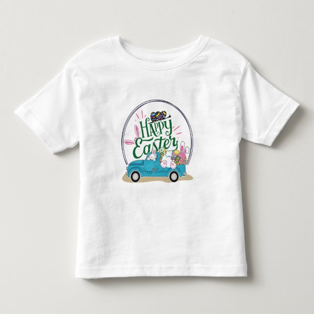 glad påsk bunny t shirt (Framsida)