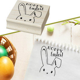 Glad påsk Bunny Tecknad Cute Funny Vår Stämpel