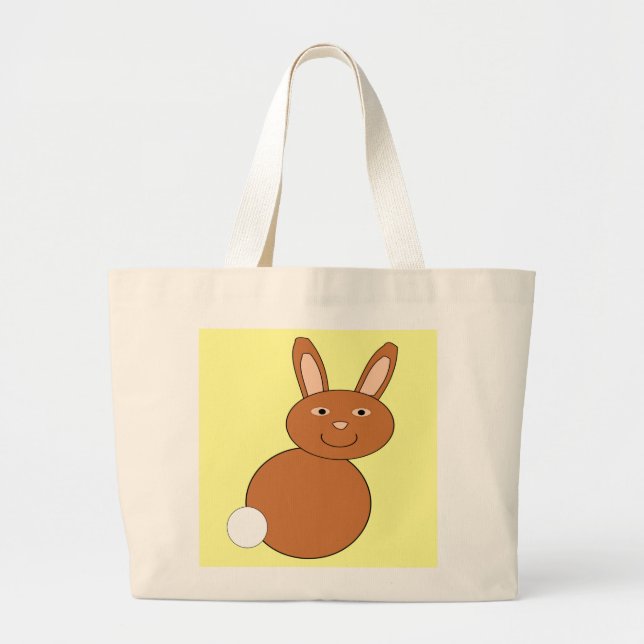 Glad påsk Bunny Tote Bag Jumbo Tygkasse (Framsidan)