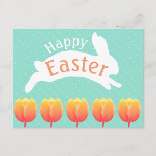 glad påsk Bunny & Tulips Vykort