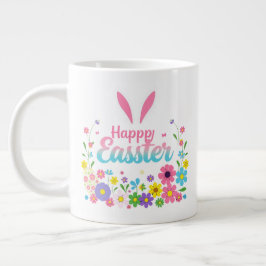 Glad påsk Bunny Vår Påskägg Påsk Jumbo Mugg