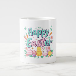 Glad påsk Bunny Vår Påskägg Påsk Jumbo Mugg